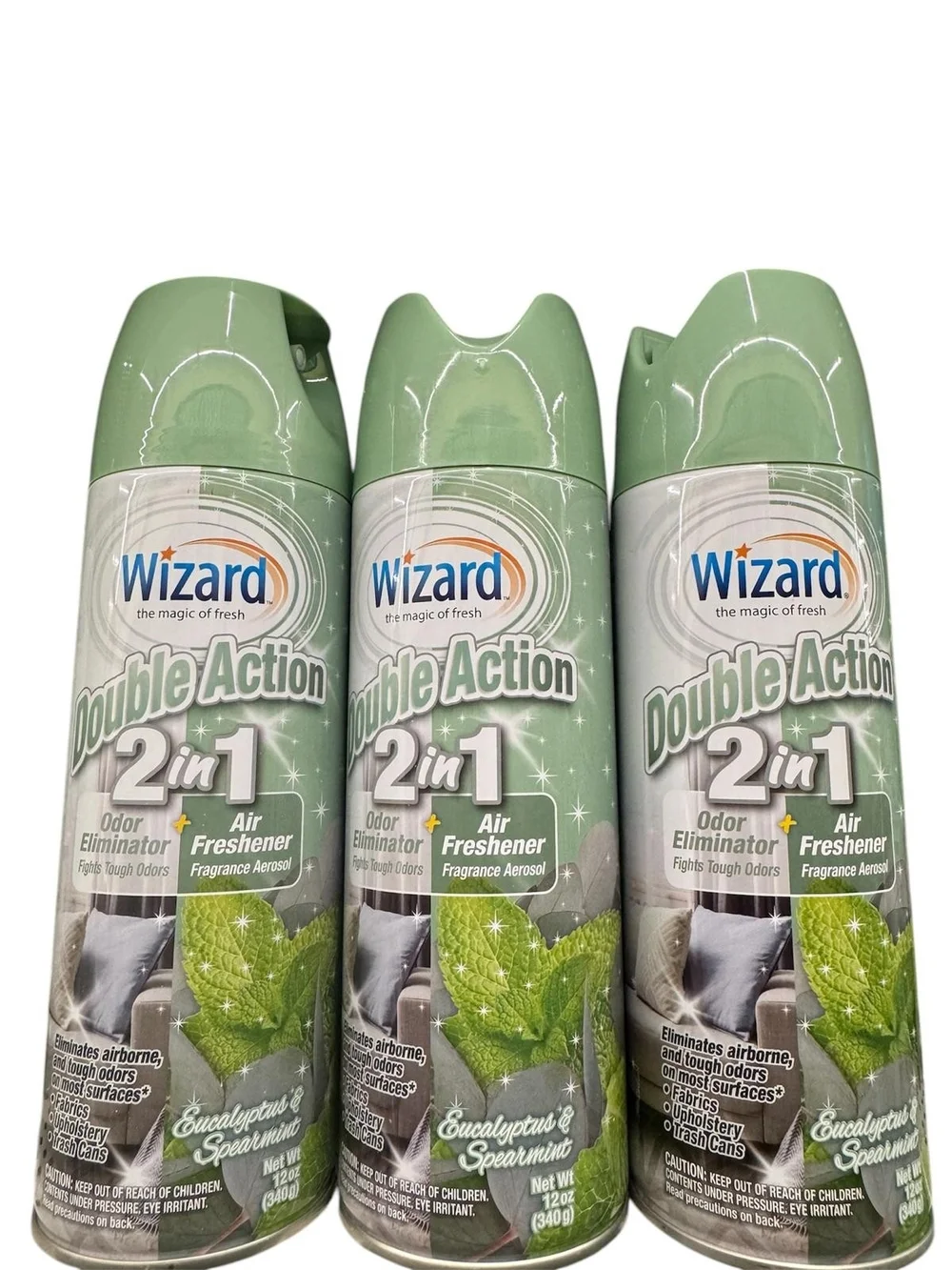 Wizard Double Action 2in1 Air Freshener - Eucalyptus & Spearmint